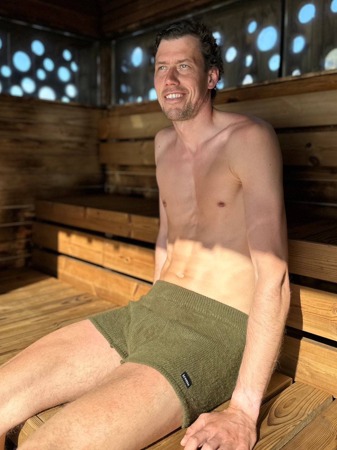 Ull-Badeshorts til Herre – Mose